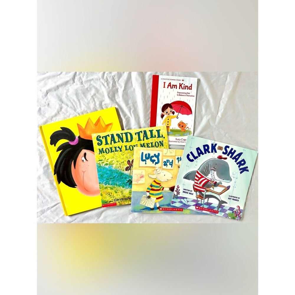 Lot of 5 Children’s Picture Books – Stand Tall Molly Lou, Clark the Shark & More